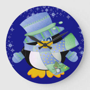 Penguin Time Wall Clock Große Wanduhr