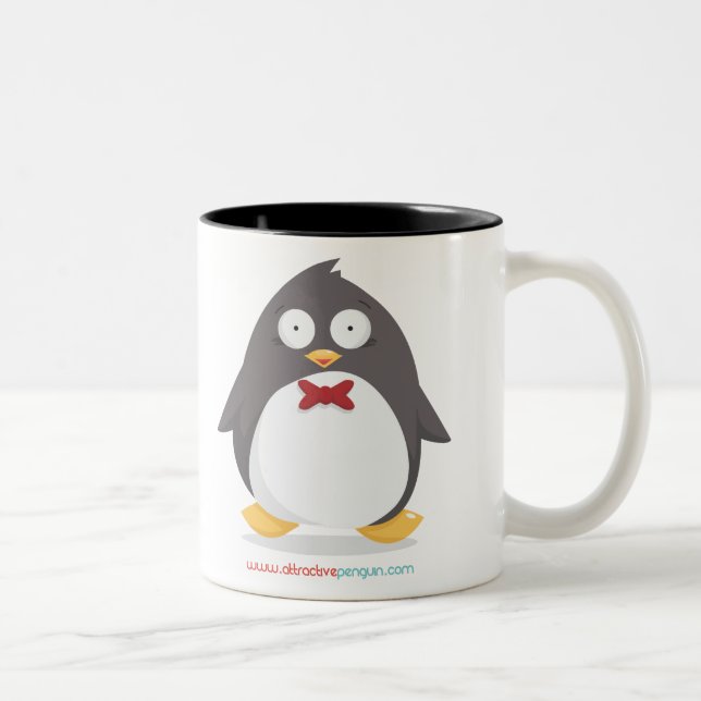 Penguin-Trank-Tasse Zweifarbige Tasse (Rechts)