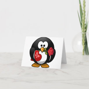 Penguin Valentine Notecard Feiertagskarte