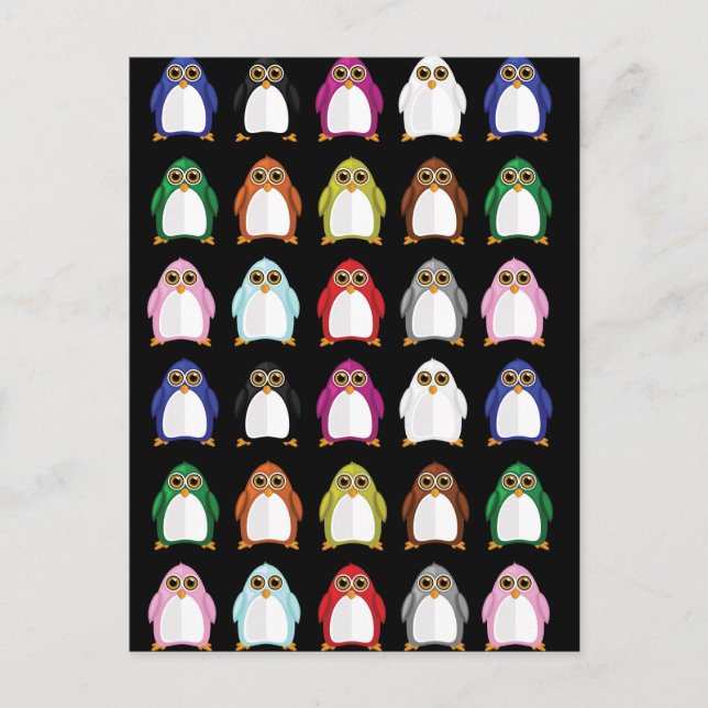 Penguin Variety 2 Postkarte (Vorderseite)