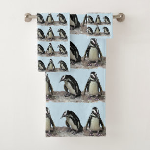 Penguin-Vogel-blaues Tuch-Set Badhandtuch Set