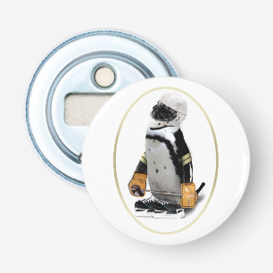 Penguin Wearing Hockey Gear Flaschenöffner