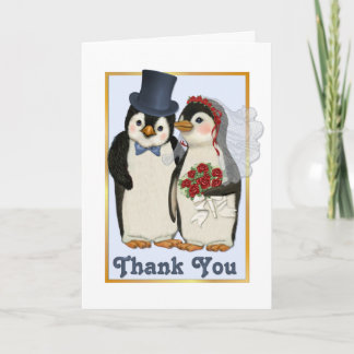 Penguin Wedding - Danke Karte