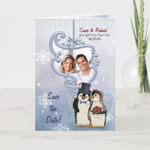 Penguin Wedding - Foto Save the Date Ankündigung