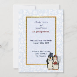 Penguin Wedding - Save the Date