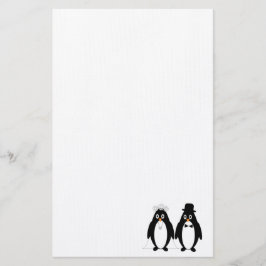 Penguin Wedding Stationery Briefpapier