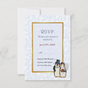 Penguin Wedding - UAWG RSVP Karte