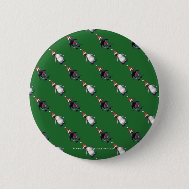Penguin Weihnachten Button (Vorderseite)