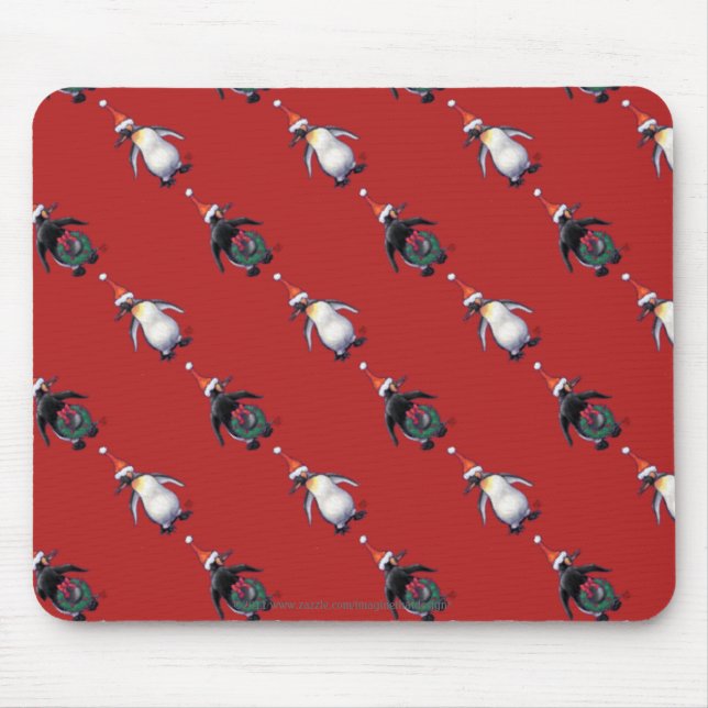 Penguin Weihnachten Mousepad (Vorne)