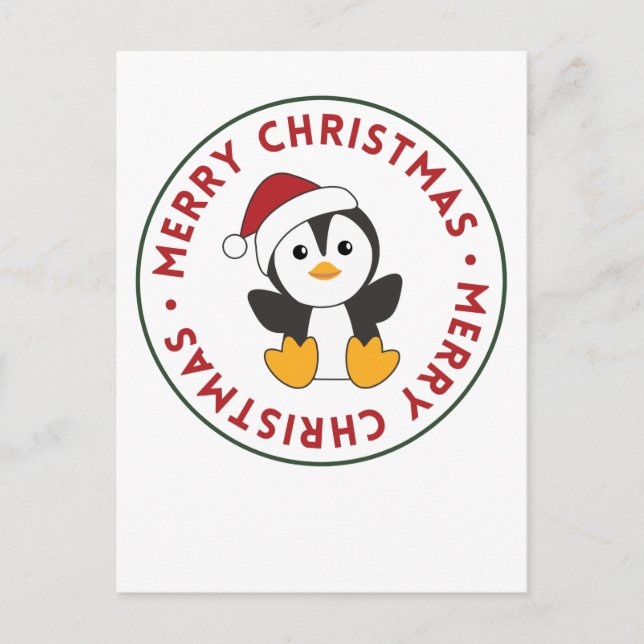 Penguin Weihnachten Schnee Winter Tiere Pinguine (Vorderseite)