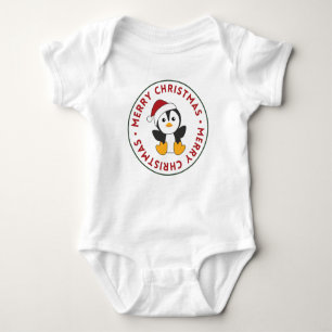 Penguin Weihnachten Schnee Winter Tiere Pinguine Baby Strampler