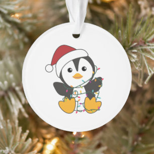 Penguin Weihnachten Schnee Winter Tiere Pinguine Ornament