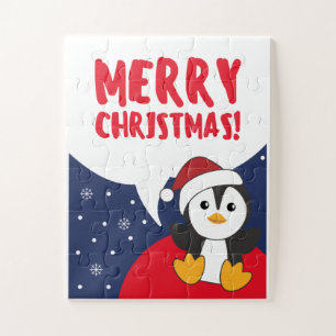 Penguin Weihnachten Schnee Winter Tiere Pinguine Puzzle