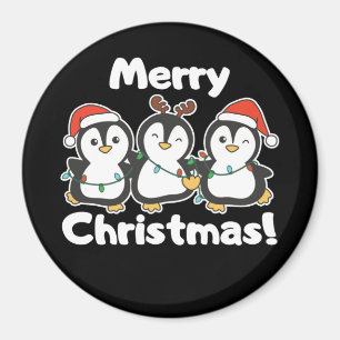Penguin Weihnachten Tiere Niedlich Pinguine Magnet