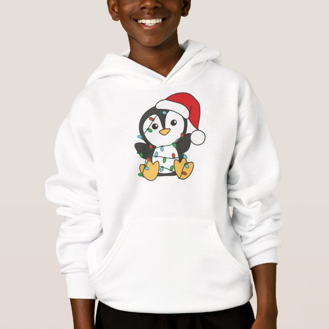 Penguin Weihnachten Winter Tiere Urlaub Penguines Hoodie (Vorderseite)