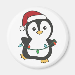 Penguin Weihnachten Winter Tiere Urlaub Penguines Magnet