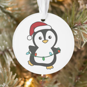 Penguin Weihnachten Winter Tiere Urlaub Penguines Ornament