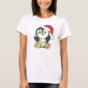 Penguin Weihnachten Winter Tiere Urlaub Penguines T-Shirt