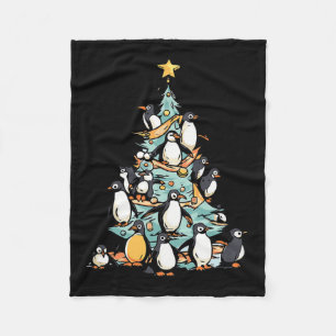 Penguin Weihnachts-Tag Ice Bird Tier Weihnachtsman Fleecedecke