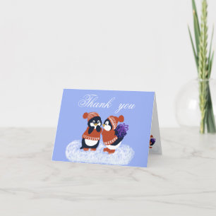 Penguin Winter Geburtstag Baby Dusche Dankeskarte