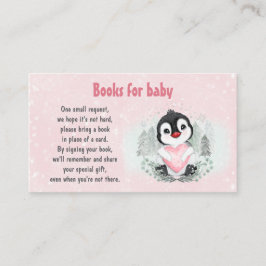 Penguin Winter Girl Babyduschbücher für Kinder Begleitkarte