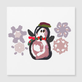 Penguin Winter Magnetkarte