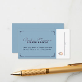 Penguin Winter Wonderland Raffle Ticket - Blau Begleitkarte