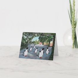 Penguin Winterwunderland Grußkarten Feiertagskarte