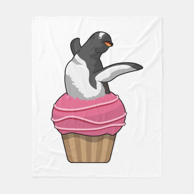 Penguin with Muffin Fleecedecke (Vorderseite)