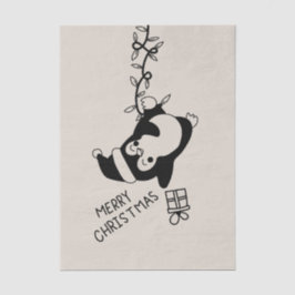 Penguine distributing christmas gifts seidenpapier