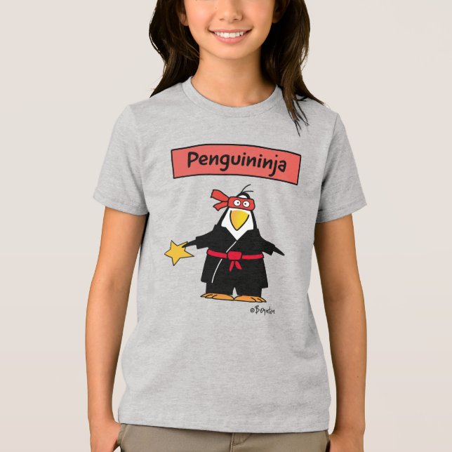 PENGUINJA Pinguin ninja von Sandra Boynton Tri-Blend Shirt (Vorderseite)