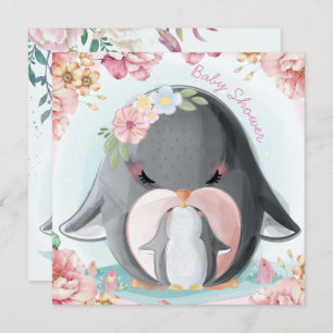 Penguins Baby Dusche Einladung