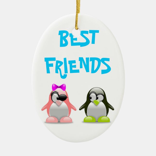PENGUINS "BEST FRIENDS" KERAMIK ORNAMENT (Vorne)