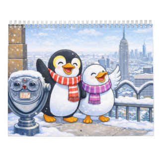 Penguins Besuch in NYC Kalender