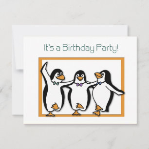 Penguins-Geburtstags-Party Einladung