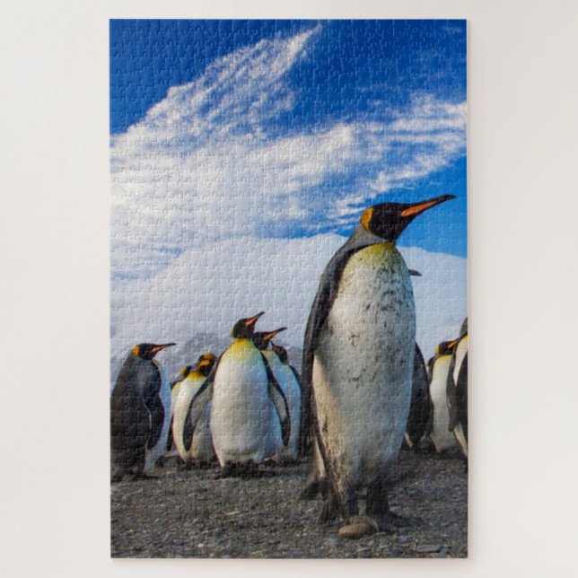 Penguins Marching Blue Sky Puzzle (Vertikal)