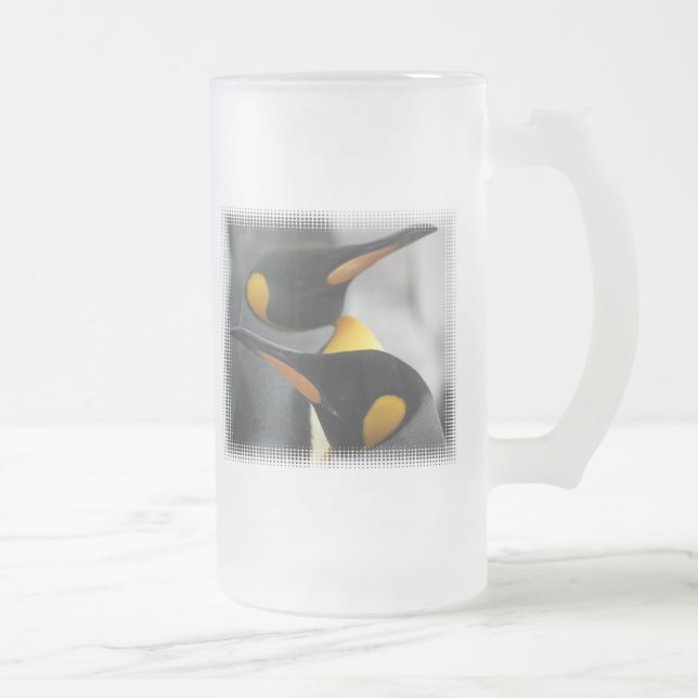 Penguins-mattierte Bier-Tasse Mattglas Bierglas (Rechts)