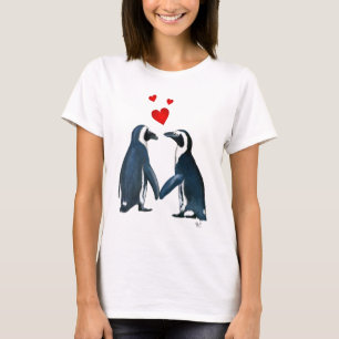 Penguins mit Liebe-Herzen T-Shirt