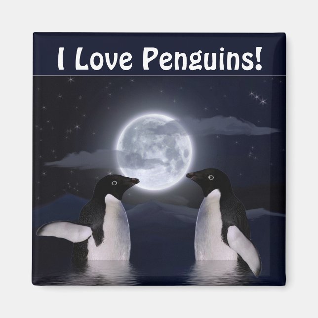 PENGUINS & MOON Art Magnet (Vorne)