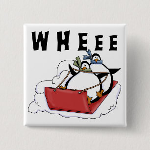 Penguins Rodeln Tshirts und Geschenke Button