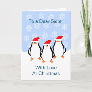 Penguins Schwester Weihnachtskarte Feiertagskarte