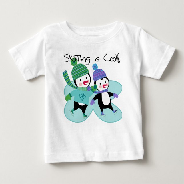 Penguins-Skaten ist cool Baby T-shirt (Vorderseite)