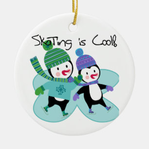 Penguins-Skaten ist cool Keramik Ornament