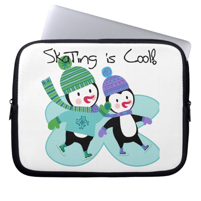Penguins-Skaten ist cool Laptopschutzhülle (Vorderseite)