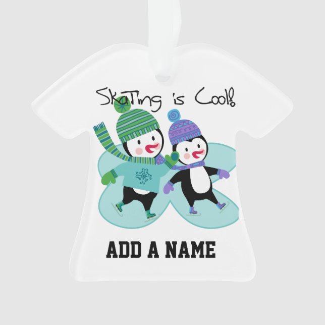 Penguins-Skaten ist cool Ornament (Vorderseite)