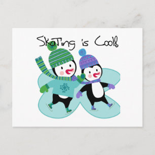 Penguins-Skaten ist cool Postkarte