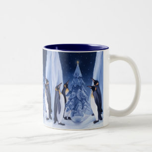Penguins-Tasse Zweifarbige Tasse
