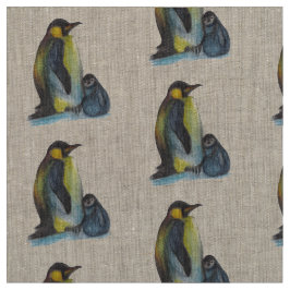 Penguins-Zeichnen Stoff