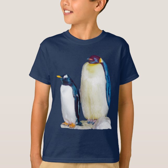 Penguins-Zeichnen T-Shirt (Vorderseite)