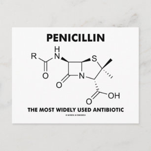 Penicillin am häufigsten verwendete Antibiotika (C Postkarte